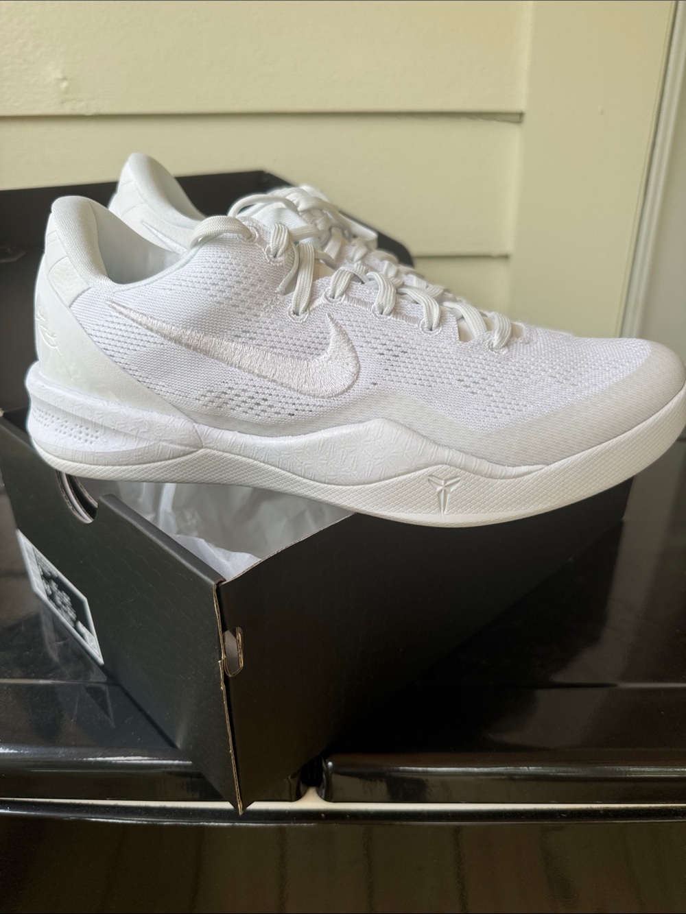 Nike Kobe 8 Protro Halo Triple White DS New in Box Men’s Size 8